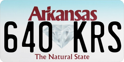 AR license plate 640KRS