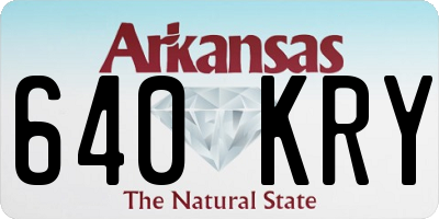 AR license plate 640KRY