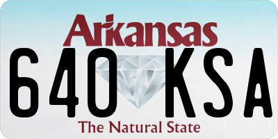 AR license plate 640KSA