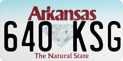 AR license plate 640KSG