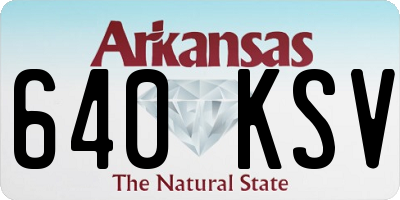 AR license plate 640KSV