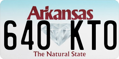 AR license plate 640KTO
