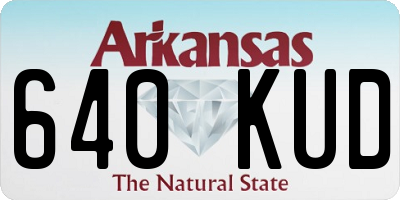 AR license plate 640KUD