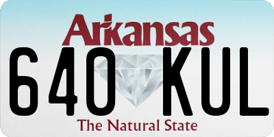 AR license plate 640KUL