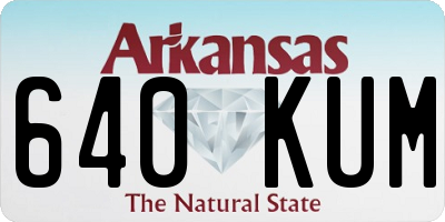 AR license plate 640KUM