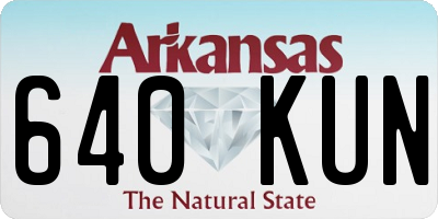 AR license plate 640KUN