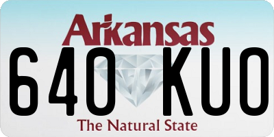 AR license plate 640KUO