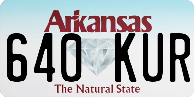 AR license plate 640KUR