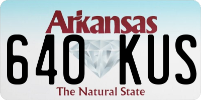AR license plate 640KUS