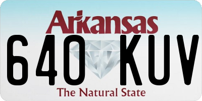 AR license plate 640KUV