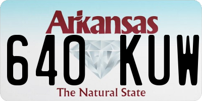 AR license plate 640KUW