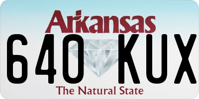 AR license plate 640KUX