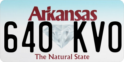 AR license plate 640KVO