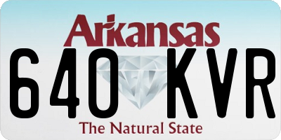 AR license plate 640KVR