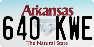 AR license plate 640KWE