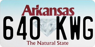 AR license plate 640KWG