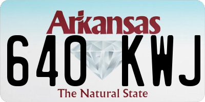 AR license plate 640KWJ