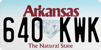 AR license plate 640KWK