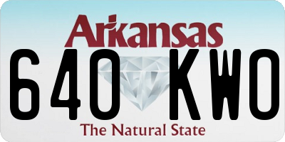 AR license plate 640KWO