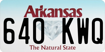 AR license plate 640KWQ