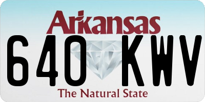 AR license plate 640KWV