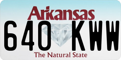 AR license plate 640KWW