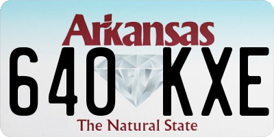 AR license plate 640KXE
