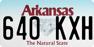 AR license plate 640KXH