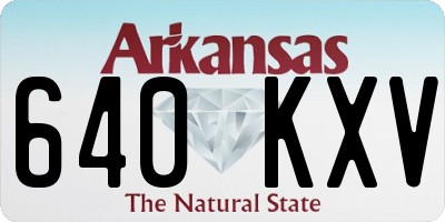 AR license plate 640KXV