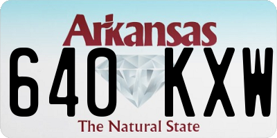AR license plate 640KXW
