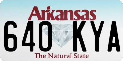 AR license plate 640KYA