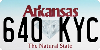 AR license plate 640KYC