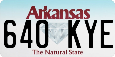 AR license plate 640KYE