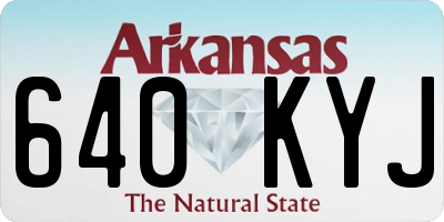 AR license plate 640KYJ