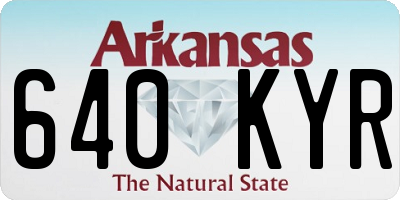 AR license plate 640KYR