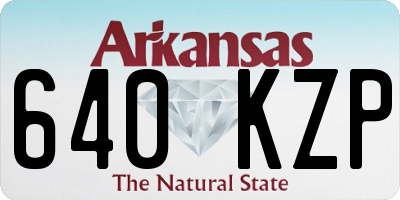 AR license plate 640KZP