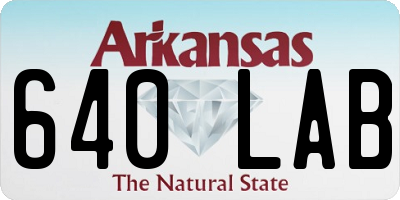AR license plate 640LAB