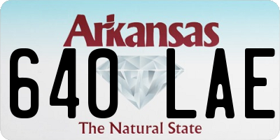 AR license plate 640LAE