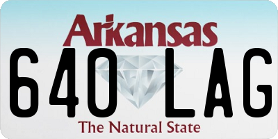 AR license plate 640LAG
