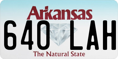 AR license plate 640LAH