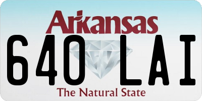 AR license plate 640LAI