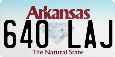 AR license plate 640LAJ