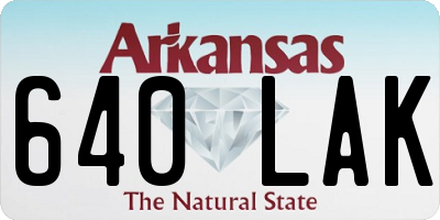 AR license plate 640LAK