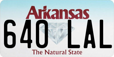 AR license plate 640LAL