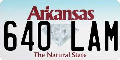 AR license plate 640LAM