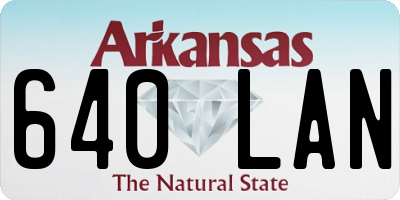 AR license plate 640LAN