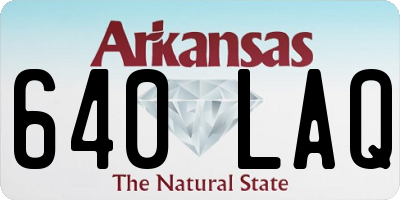 AR license plate 640LAQ