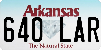AR license plate 640LAR