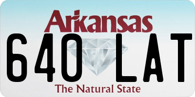 AR license plate 640LAT