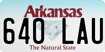 AR license plate 640LAU